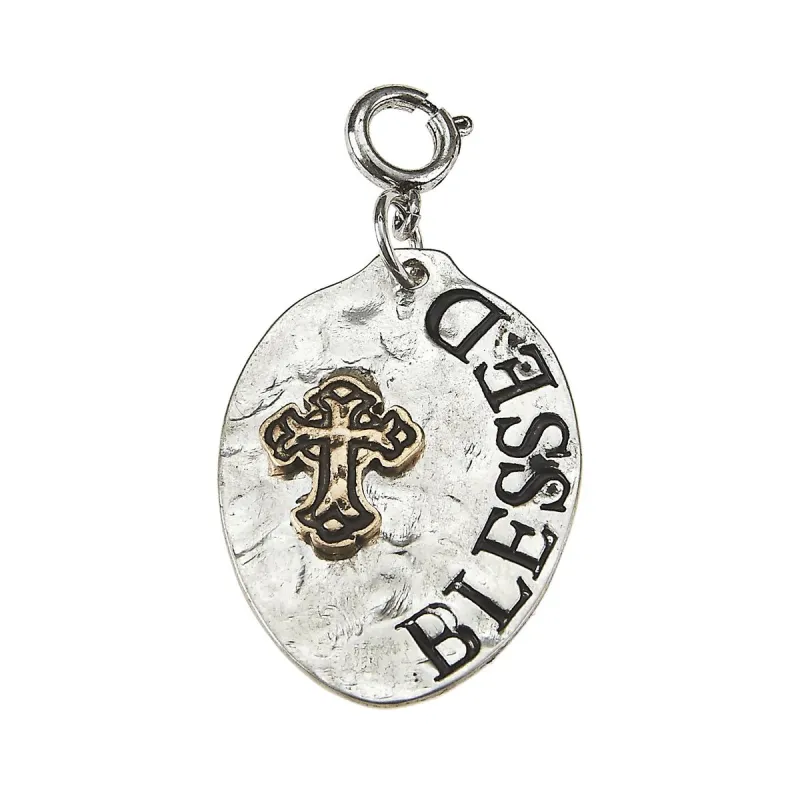 Blessed Words and Cross On Spoon Charm sold by Charming Charlie