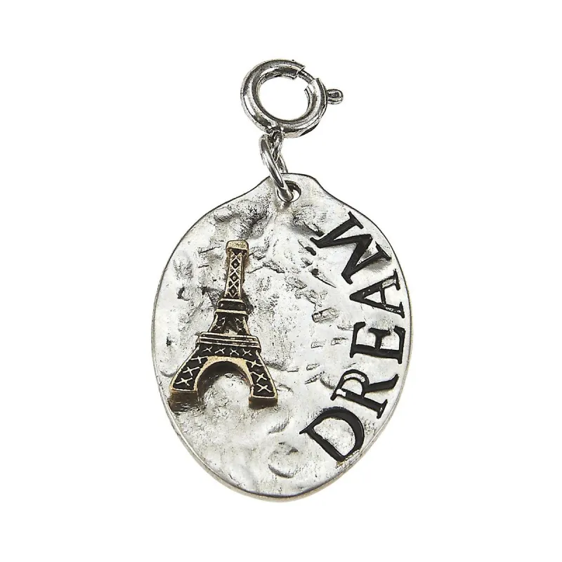 Dream Words and Eiffel Tower On Spoon Charm sold by Charming Charlie