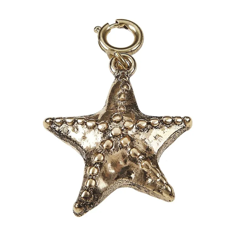 Antique Gold 3D Starfish Charm sold by Charming Charlie
