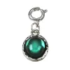 ANT. SILVER EMERALD CHARM - MAY sold by Charming Charlie