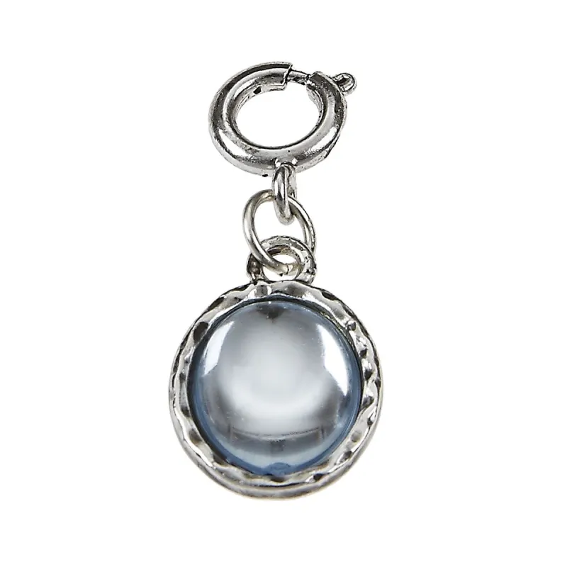 ANT. SILVER AQUA CHARM - MARCH sold by Charming Charlie