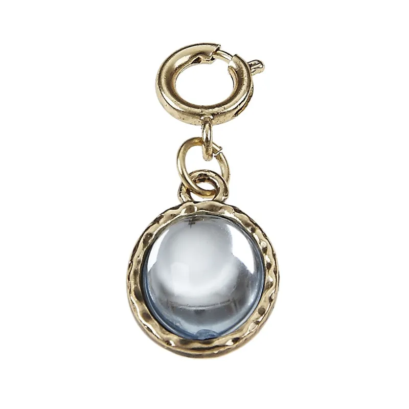 ANT. GOLD AQUA CHARM - MARCH sold by Charming Charlie