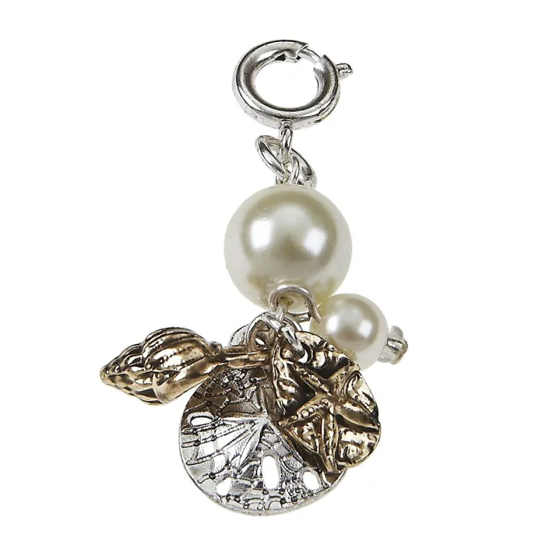 Antique Silver Sand Dollar Cluster Charm sold by Charming Charlie