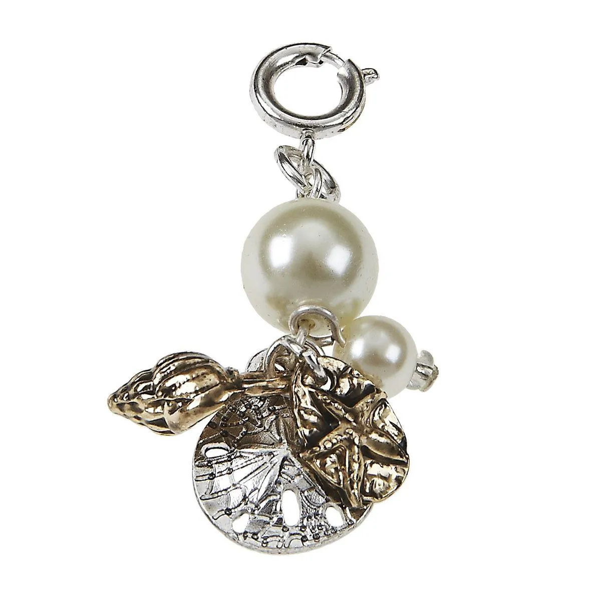 Antique Silver Sand Dollar Cluster Charm sold by Charming Charlie