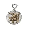 Antique Silver Disk with Antique Gold Turtle Charm sold by Charming Charlie