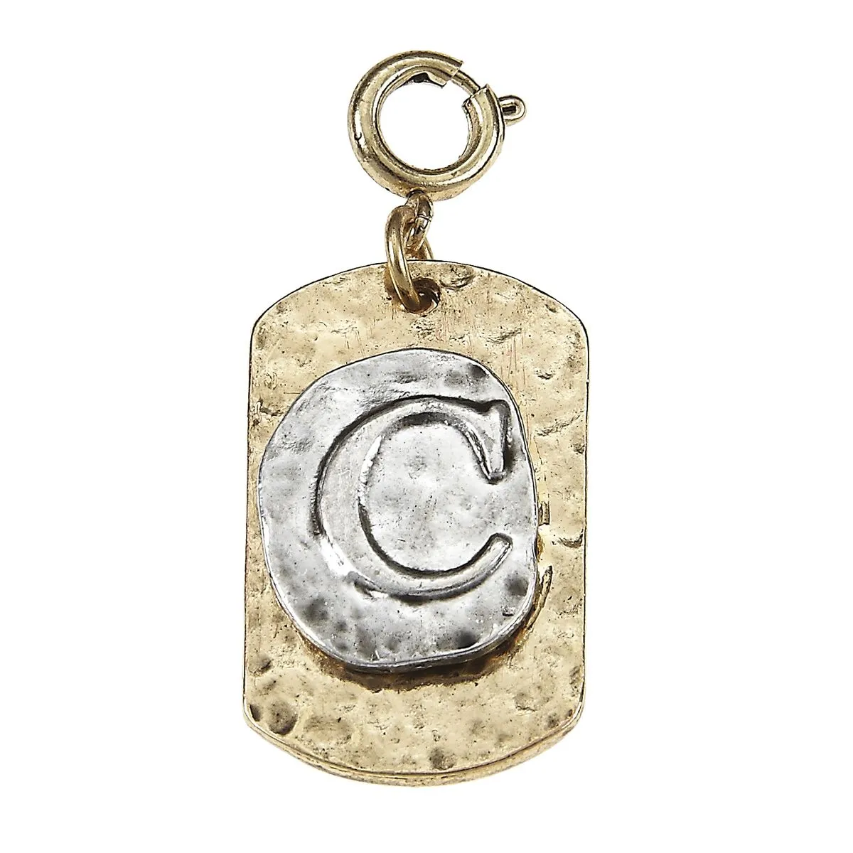2-Tone Silver/Gold Monogram C Initial Tag Charms sold by Charming Charlie