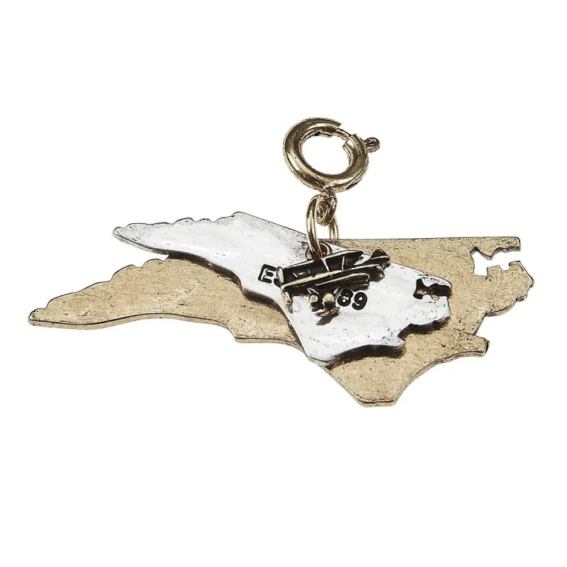 North Carolina 2-Tone Double State with Small Air Plane Charm sold by Charming Charlie