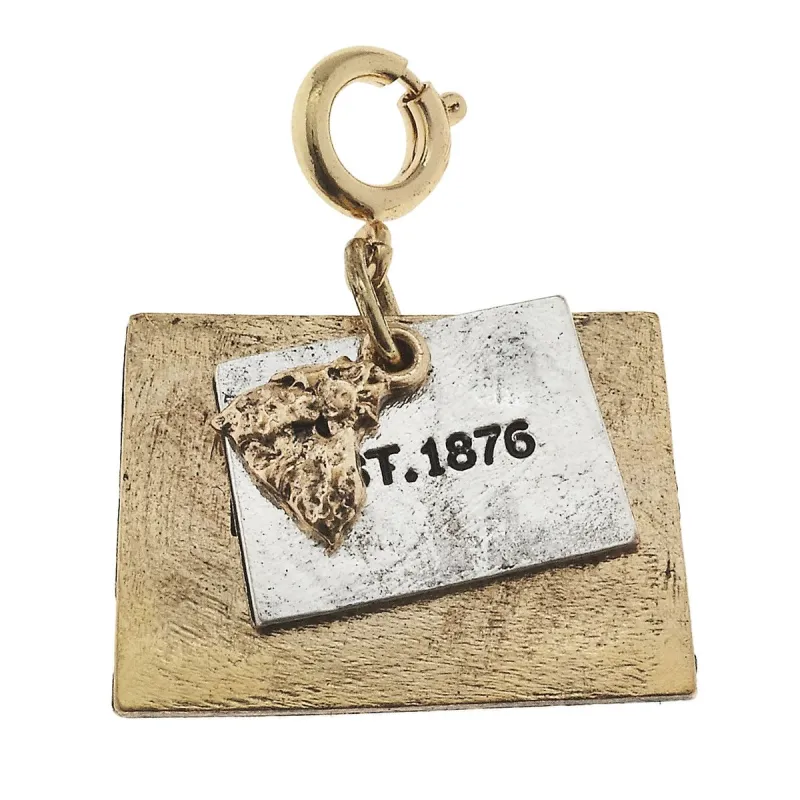 Colorado 2 Tone Double State with Mountain Scape Charm sold by Charming Charlie