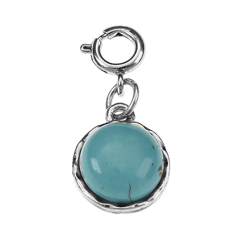 Turquoise Cabochon Antique Silver Charm sold by Charming Charlie