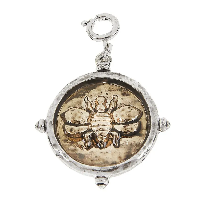 2-Tone Hammered Frame and Bumble Bee Epoxy Charm sold by Charming Charlie