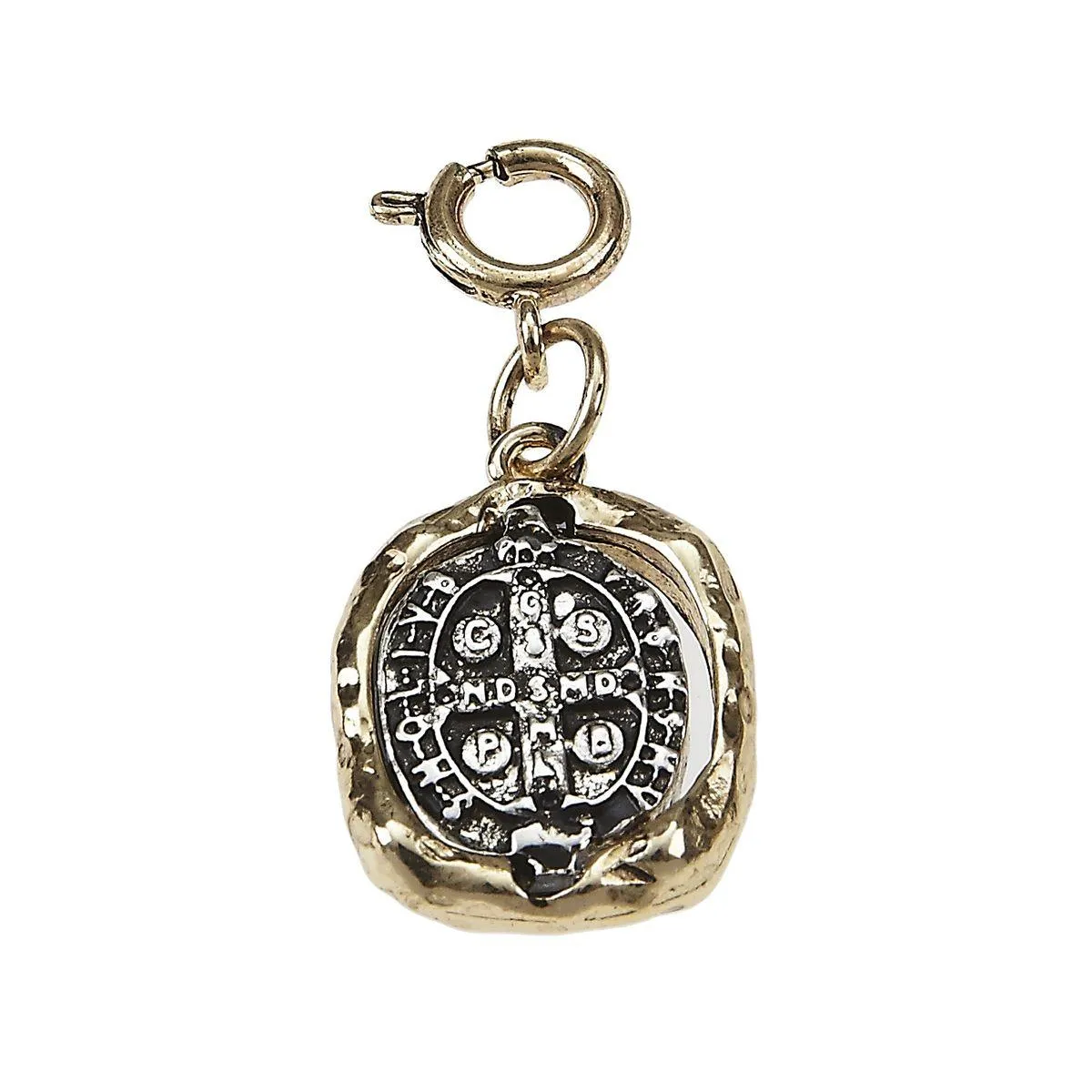 Saint Benedict Antique Gold/Silver Charm sold by Charming Charlie