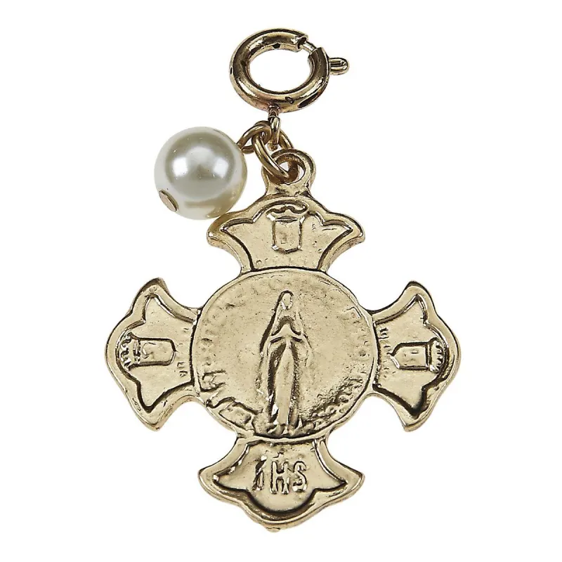Patron Saint Medal Antique Gold Charm sold by Charming Charlie