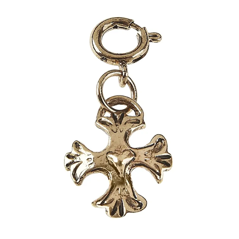 Light Antique Gold Cross with Heart Charm sold by Charming Charlie