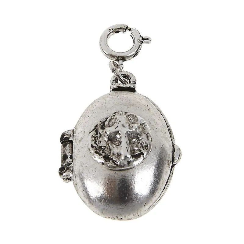 Light Antique Silver Cross Wax Casting On Locket Charm sold by Charming Charlie