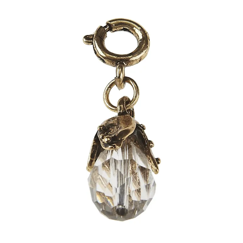 Light Antique Gold Crystal Topper Charm sold by Charming Charlie