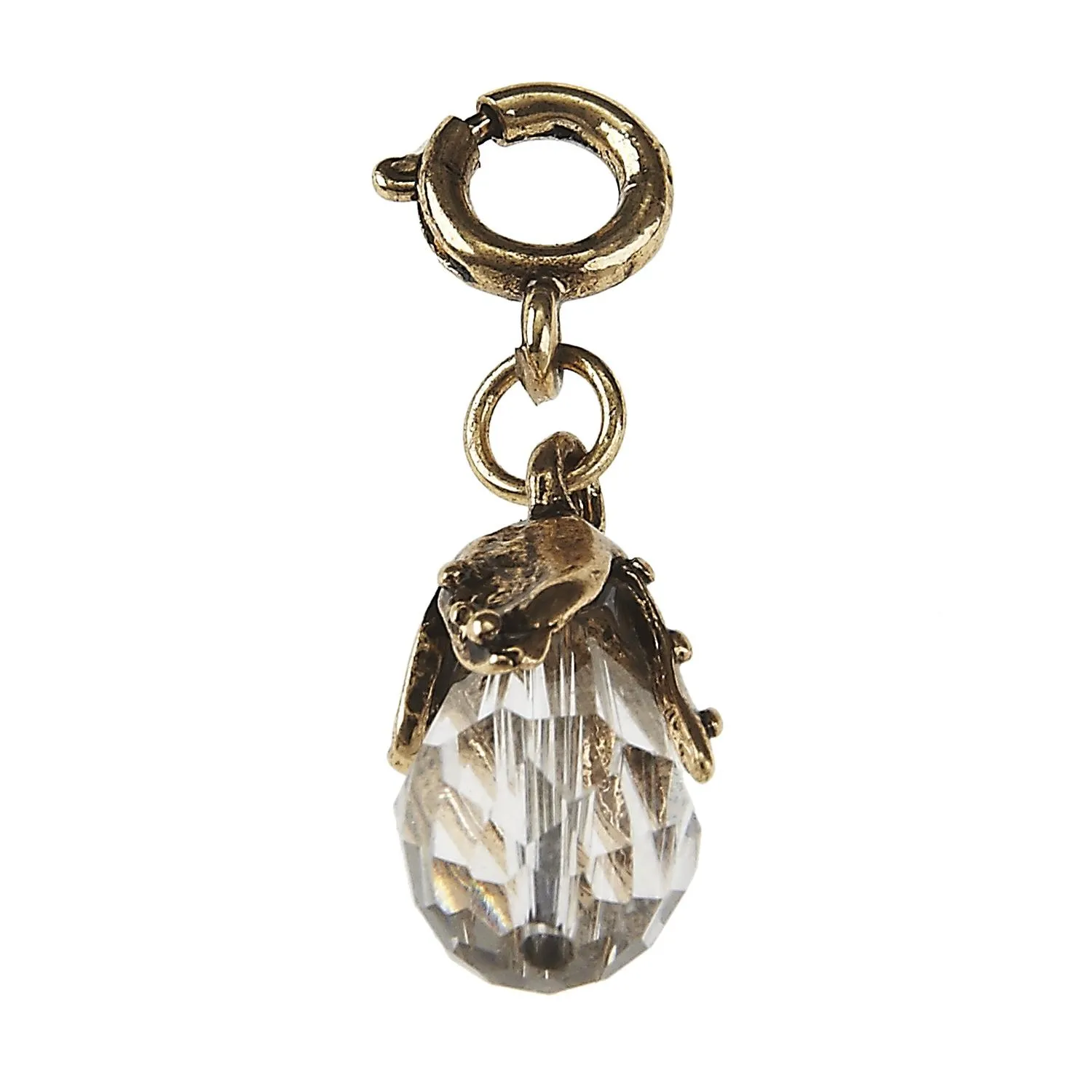 Light Antique Gold Crystal Topper Charm sold by Charming Charlie