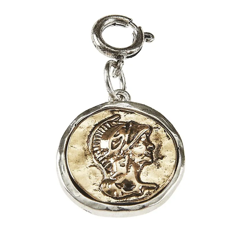 Light Antique Gold Roman Wax Casting Coin And Light Antique Silver Shell Coin Charm sold by Charming Charlie