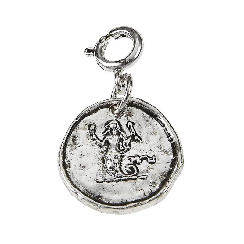 Light Antique Silver Mermaid Wax Casting Charm sold by Charming Charlie