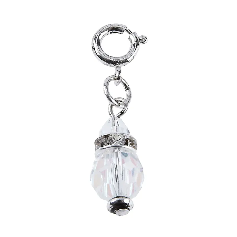 Light Antique Silver Rhinestone with Faceted Crystal Bicone And..ab Glass Charm sold by Charming Charlie
