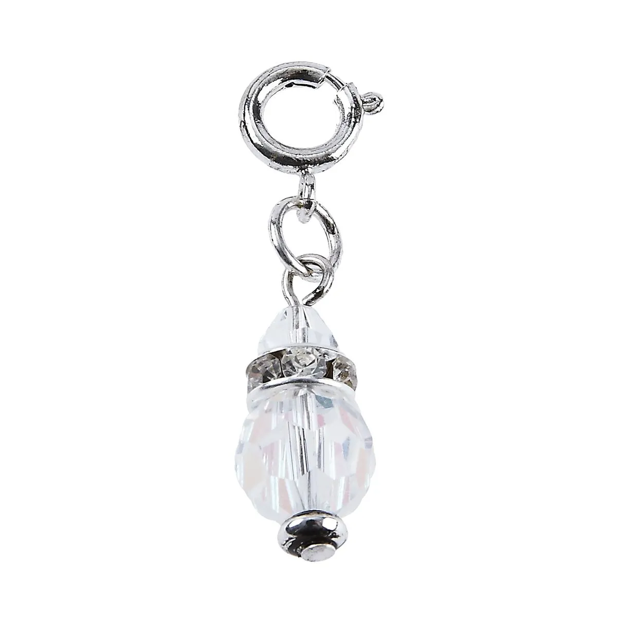 Light Antique Silver Rhinestone with Faceted Crystal Bicone And..ab Glass Charm sold by Charming Charlie