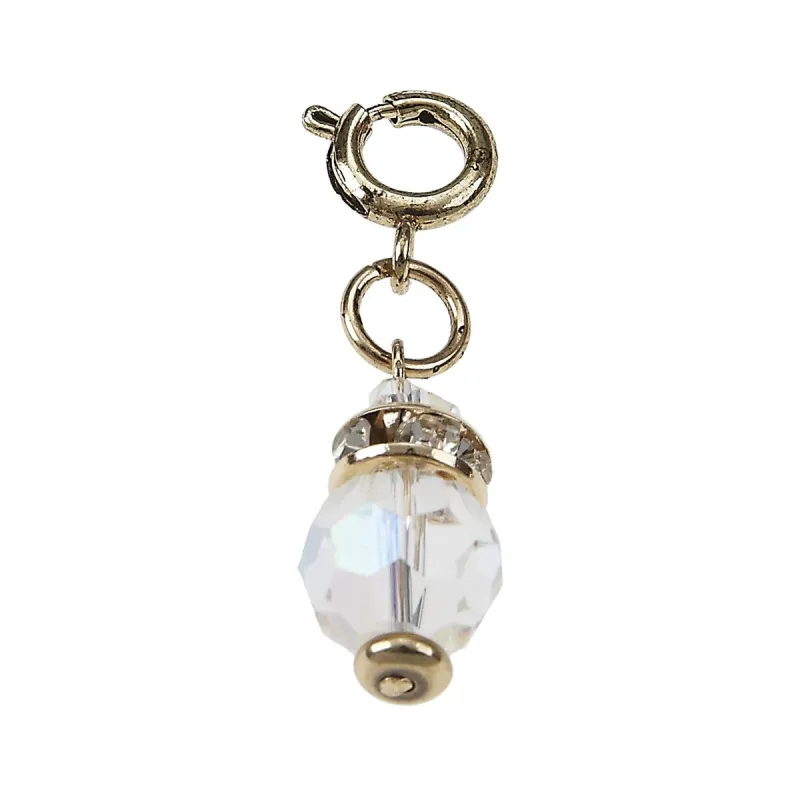 Light Antique Gold Rhinestone with Faceted Crystal Bicone And Ab Crystal Charm sold by Charming Charlie
