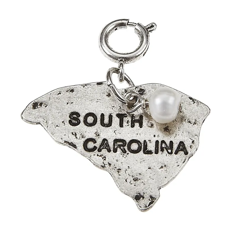 Silver Hammered South Carolina State Charm sold by Charming Charlie