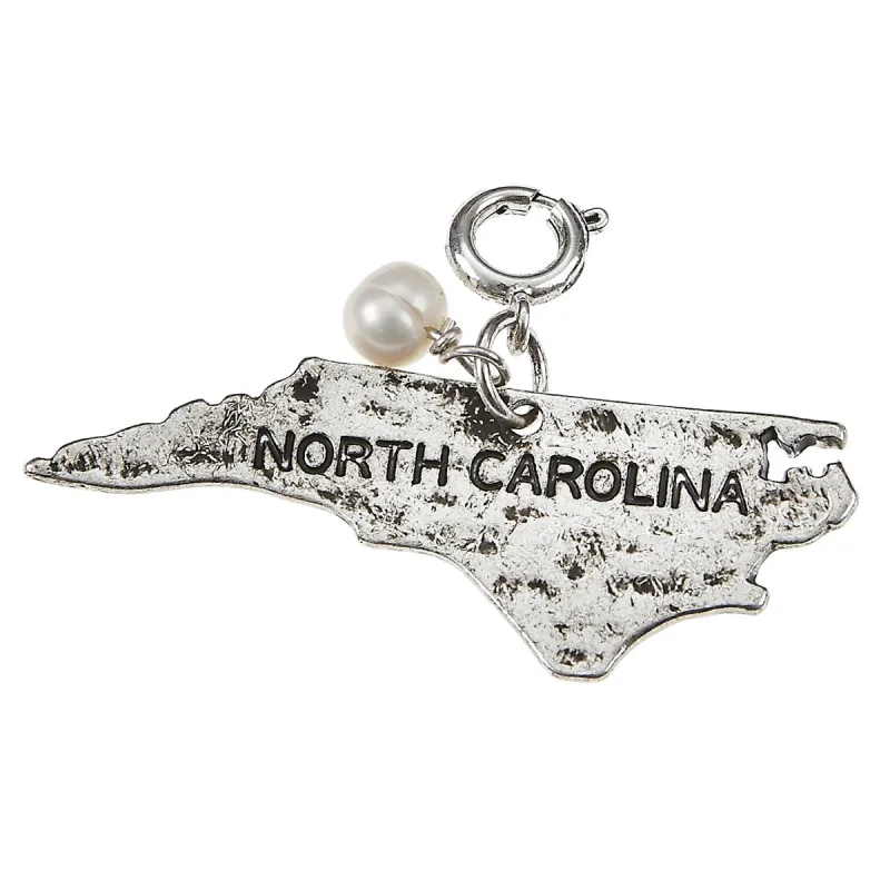 Silver Hammered North Carolina State Charm sold by Charming Charlie