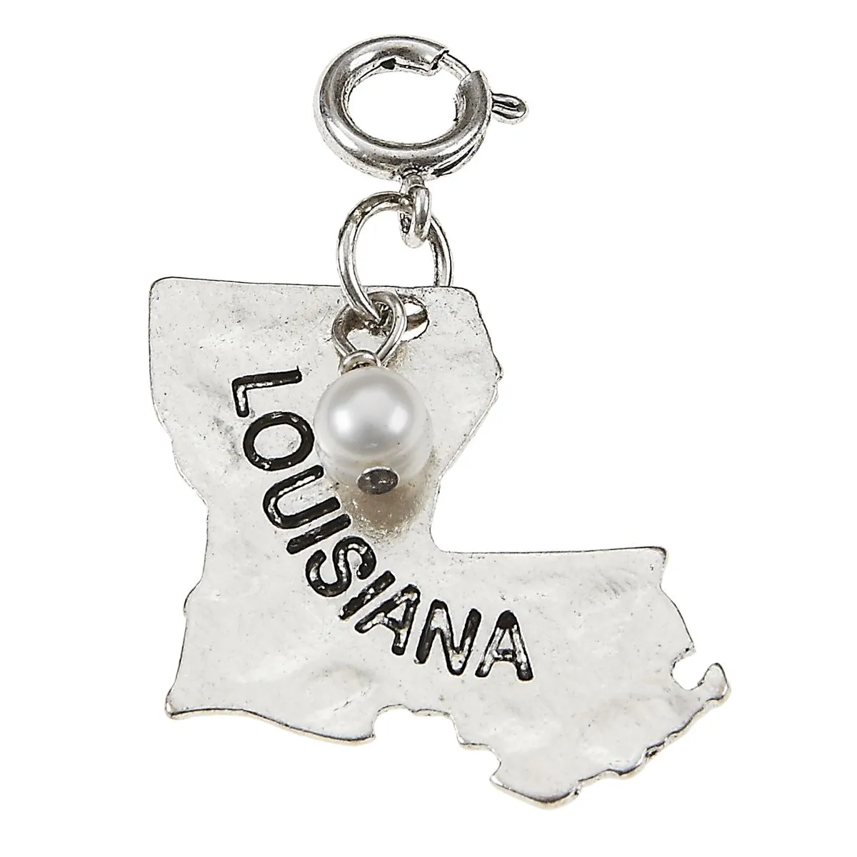 Silver Hammered Louisiana State Charm sold by Charming Charlie