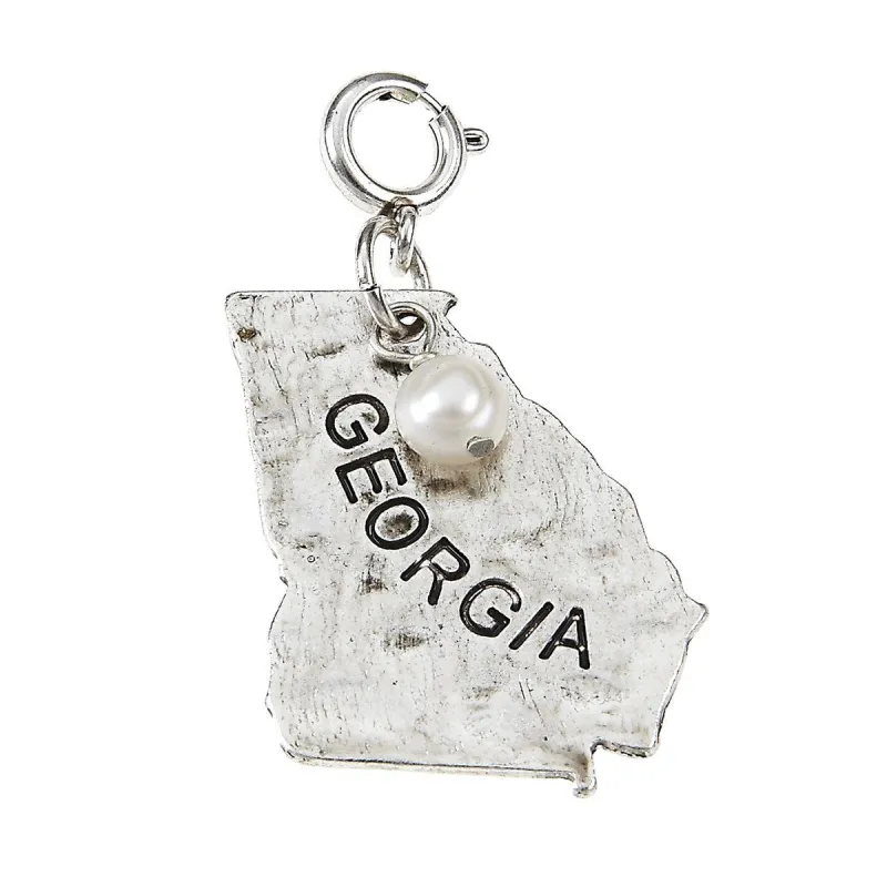 Silver Gold Hammered Georgia State Charm sold by Charming Charlie