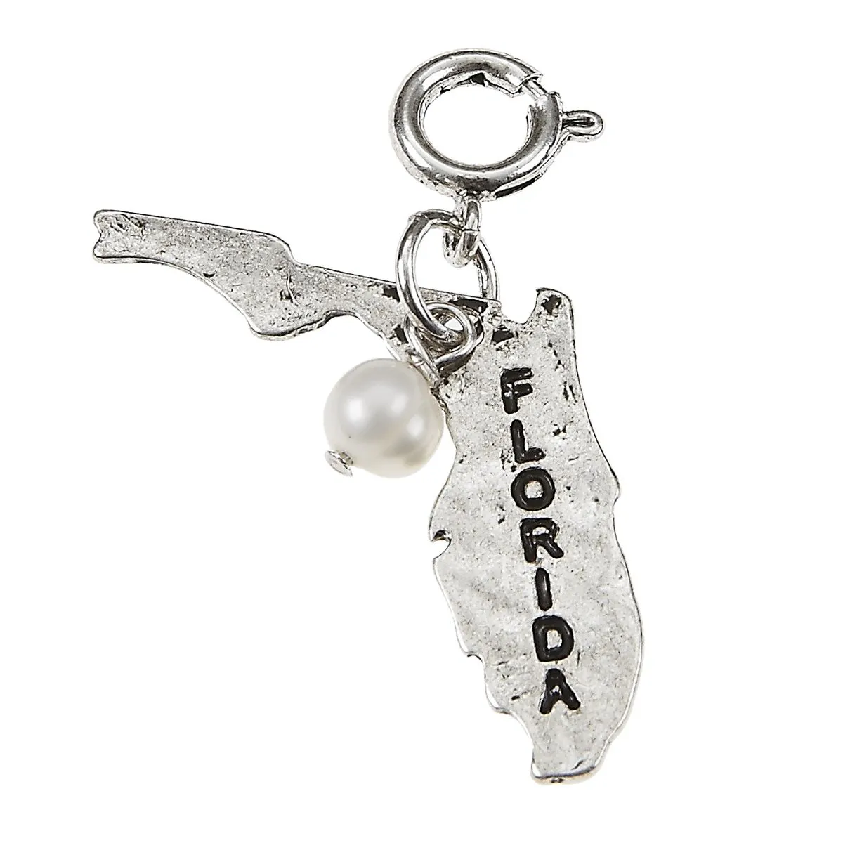 Silver Hammered Florida State Charm sold by Charming Charlie