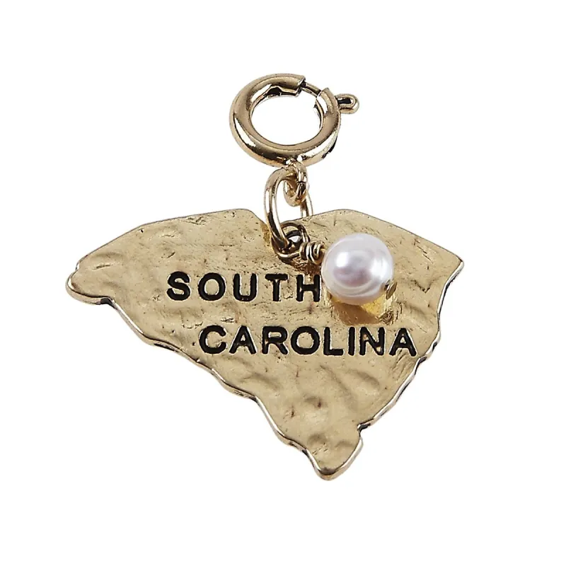 Antique Gold Hammered South Carolina State Charm sold by Charming Charlie
