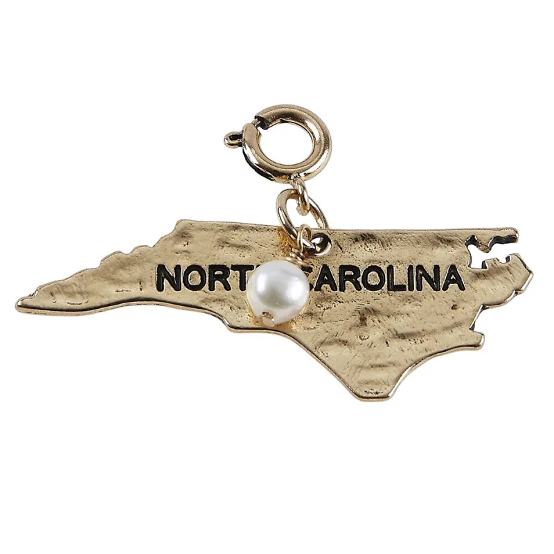 Antique Gold Hammered North Carolina State Charm made by Charming Charlie