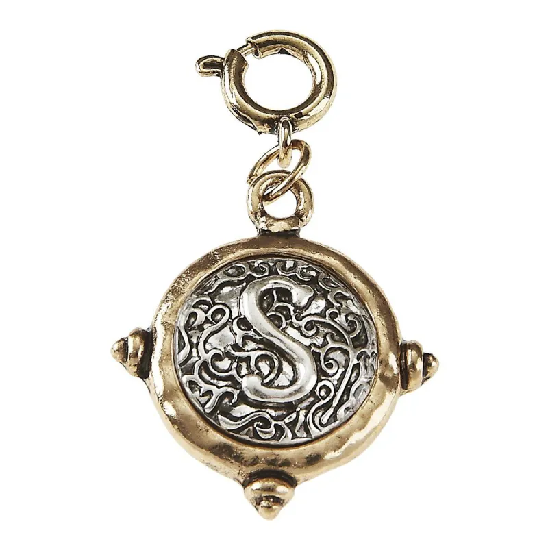 Antique Gold S Initial Charm sold by Charming Charlie