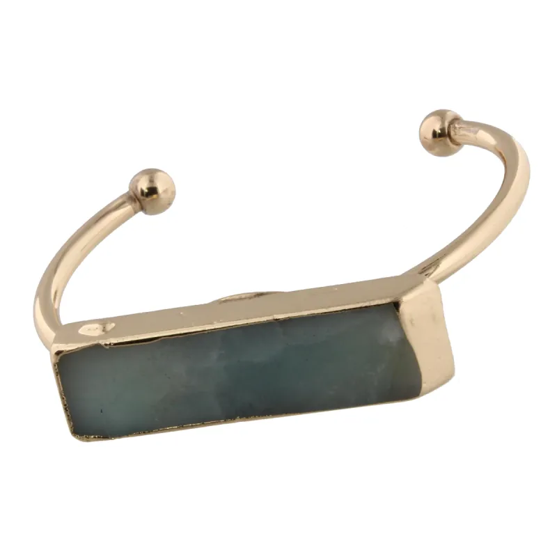 Amazonite Rectangle Cuff Bracelet sold by Charming Charlie