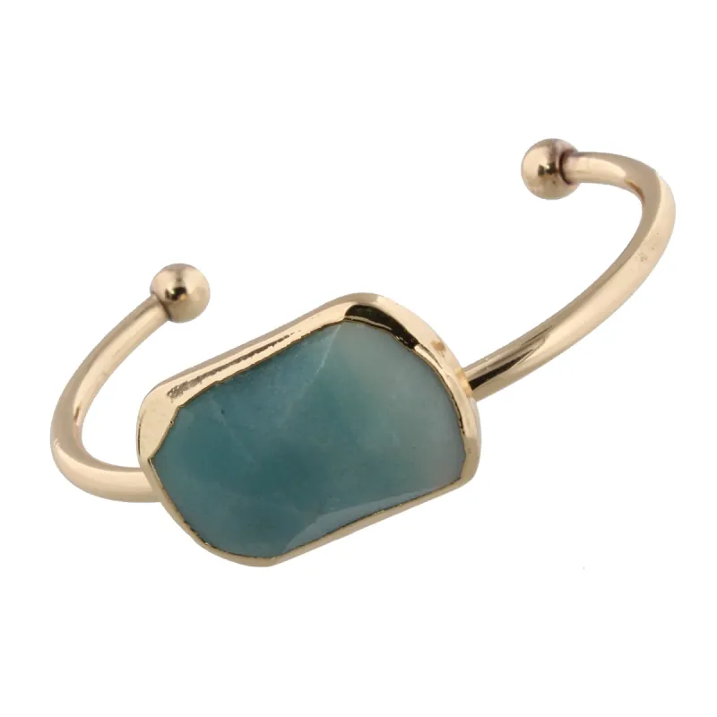 Square Amazonite Cuff Bracelet sold by Charming Charlie