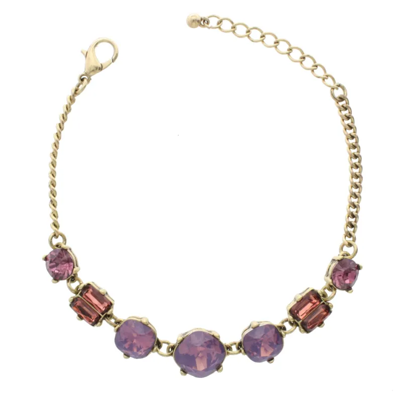 Purple Opal and Gold Linked Bracelet sold by Charming Charlie
