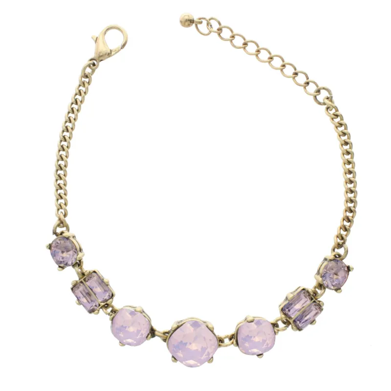Pink Opal and Gold Linked Bracelet sold by Charming Charlie