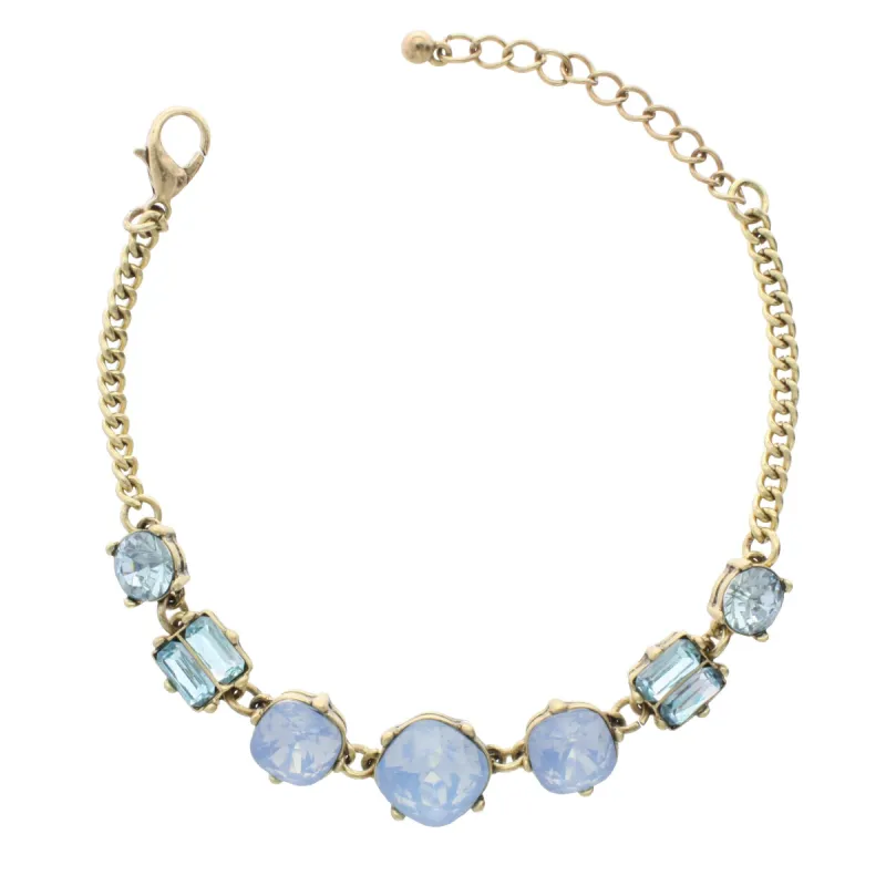 Light Blue Opal and Gold Linked Bracelet sold by Charming Charlie