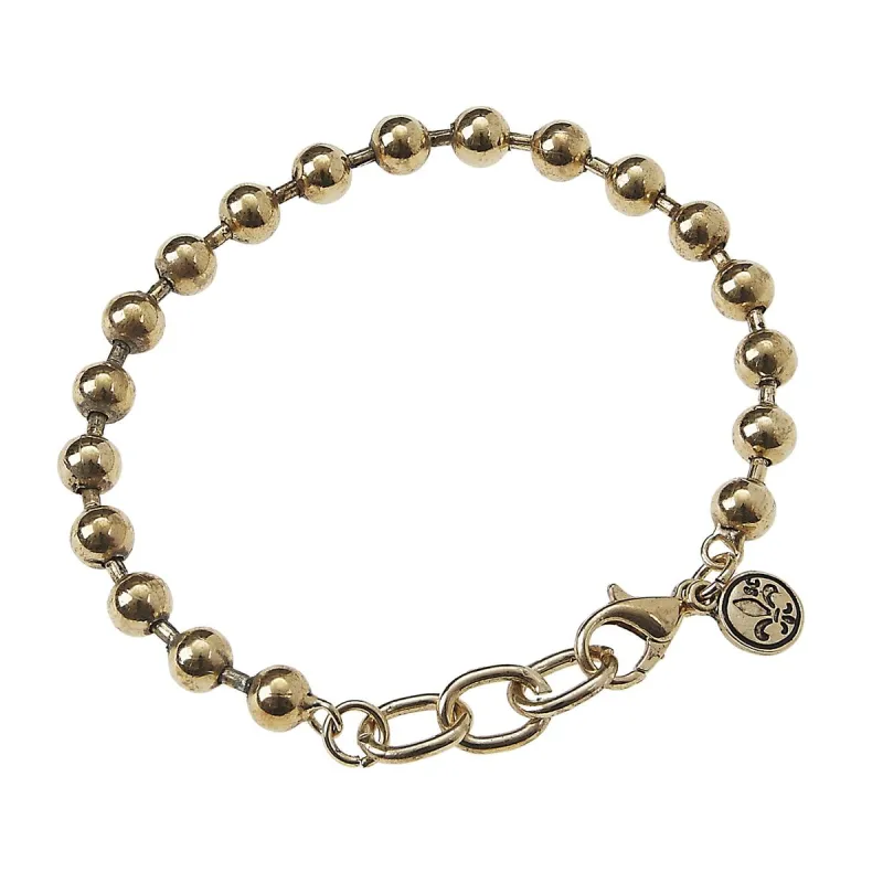 Antique Gold Linked Chain and Ball Chain Bracelet sold by Charming Charlie