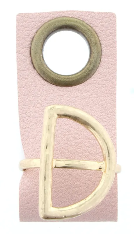 D Initial Adjustable Ring sold by Charming Charlie