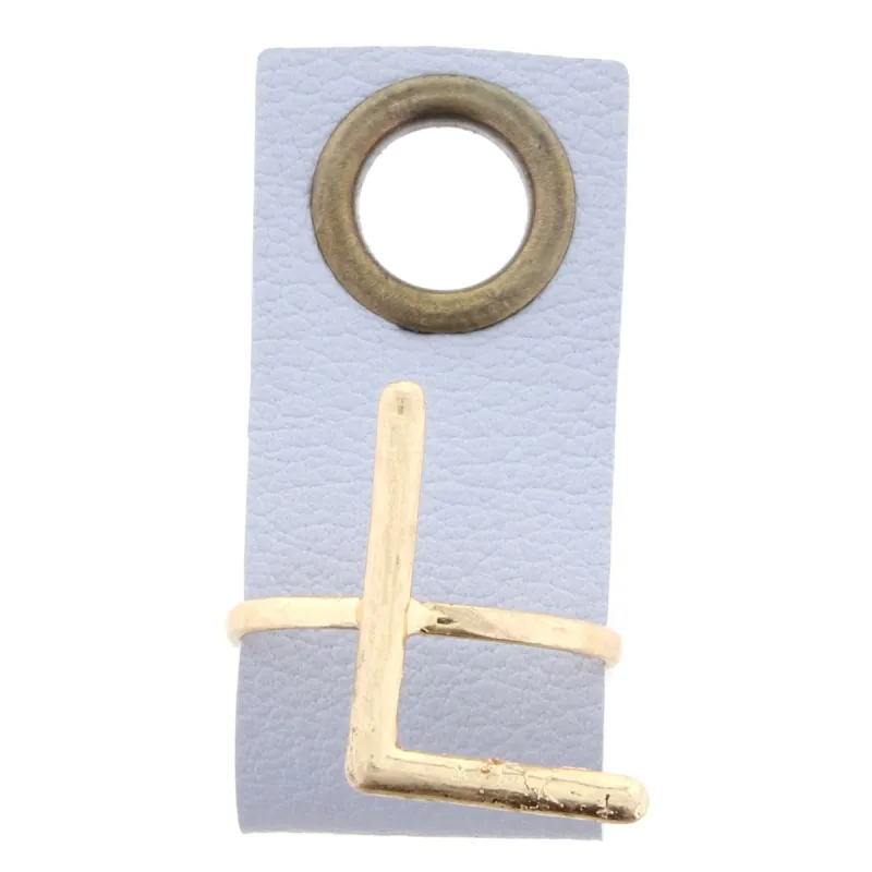 L Initial Adjustable Ring sold by Charming Charlie