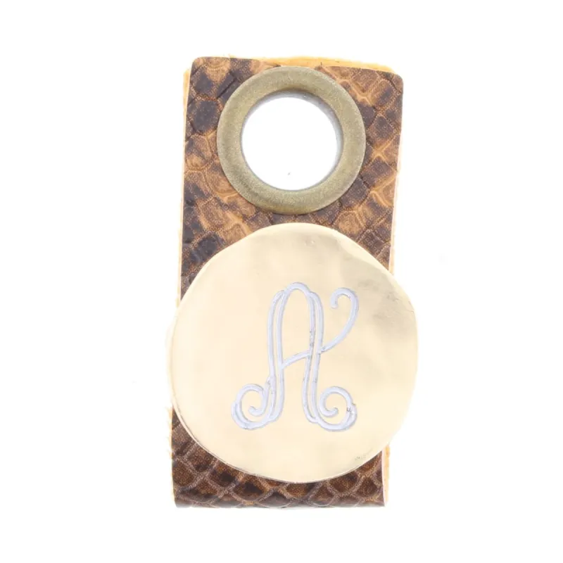 "A" Engraved Initial Gold Disk Adjustable Ring sold by Charming Charlie