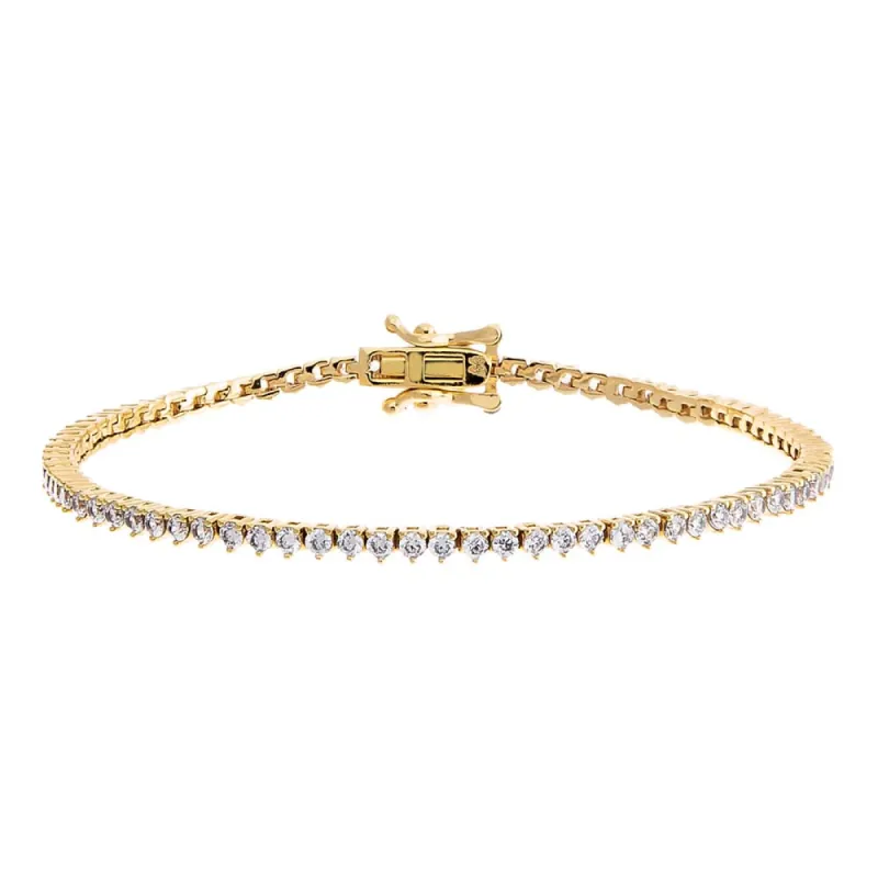 Thin Three Prong Tennis Bracelet sold by Charming Charlie