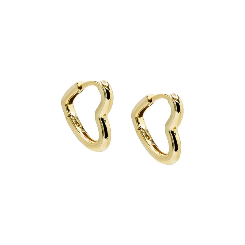 Solid Open Heart Huggie Earring sold by Charming Charlie