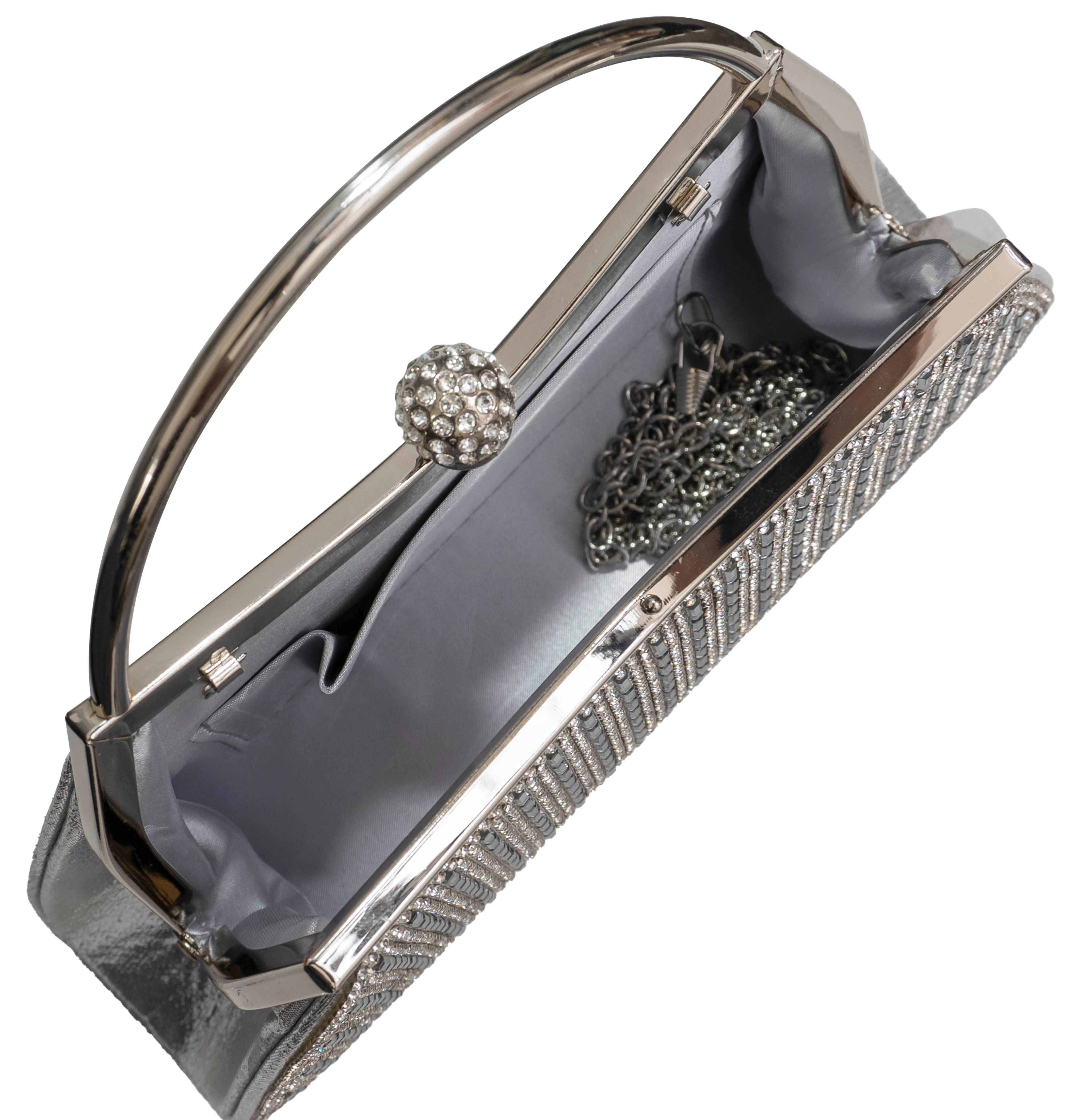 Rhinestone Silver Clutch sold by Charming Charlie product image thumbnail 3