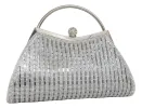 Rhinestone Silver Clutch sold by Charming Charlie