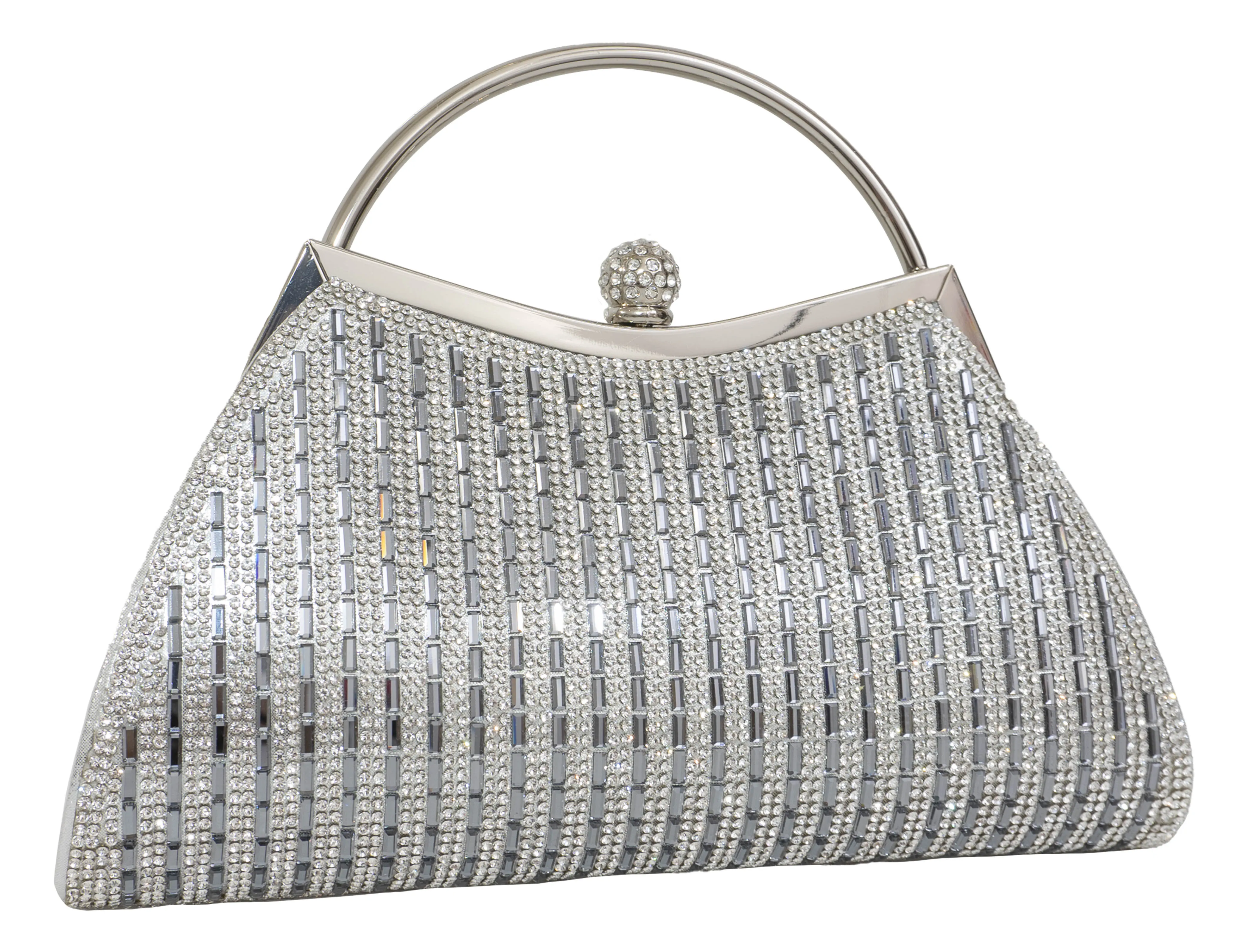 Rhinestone Silver Clutch sold by Charming Charlie