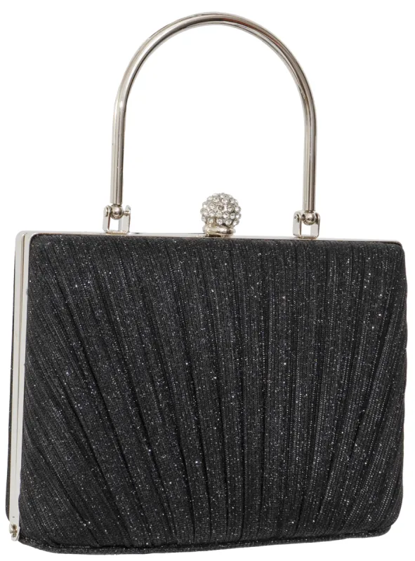 Black Hardshell Evening Clutch sold by Charming Charlie