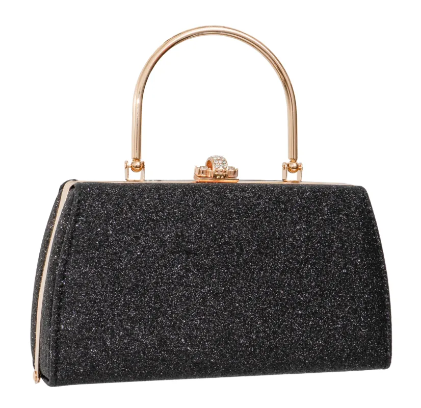 Black and Gold Evening Clutch sold by Charming Charlie