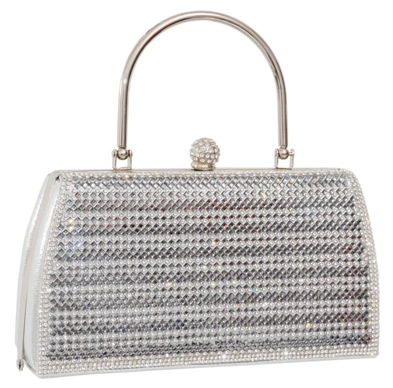 Silver Rhinestone Clutch sold by Charming Charlie